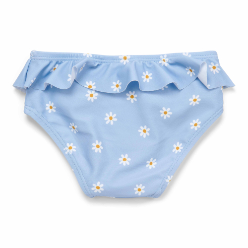 Costume mutandina con volant bimba DAISIES BLUE UPF 50+