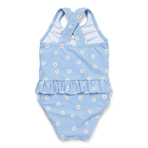 Costume intero con volant bimba DAISIES BLUE UPF 50+ Costume intero con volant bimba DAISIES BLUE UPF 50+