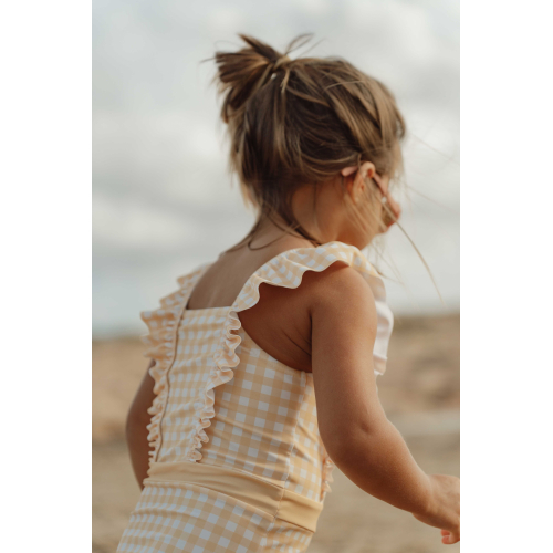 Costume intero con volant bimba SUNSHINE CHECKS UPF 50+ Costume intero con volant bimba SUNSHINE CHECKS UPF 50+