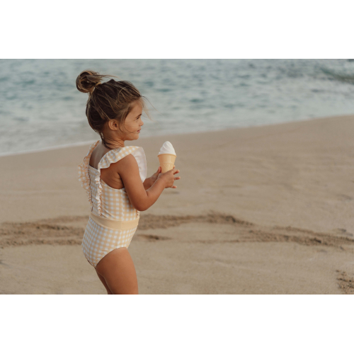 Costume intero con volant bimba SUNSHINE CHECKS UPF 50+ Costume intero con volant bimba SUNSHINE CHECKS UPF 50+