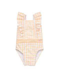 Costume intero con volant bimba SUNSHINE CHECKS UPF 50+