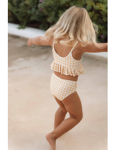 Costume due pezzi con volant bimba SUNSHINE CHECKS UPF 50+