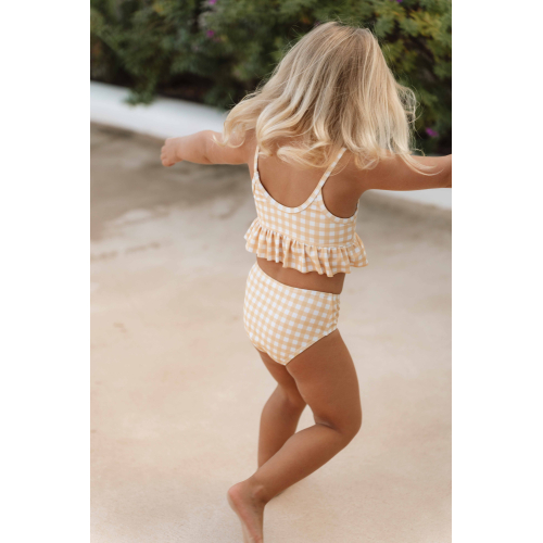 Costume due pezzi con volant bimba SUNSHINE CHECKS UPF 50+