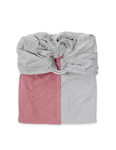 Ring Sling - Fascia ad anelli in tessuto - Mottled Grey, Pink Rose 2