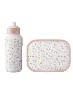 LUNCH SET - Porta merenda e borraccia pop-up FLOWER & BUTTERFLIES