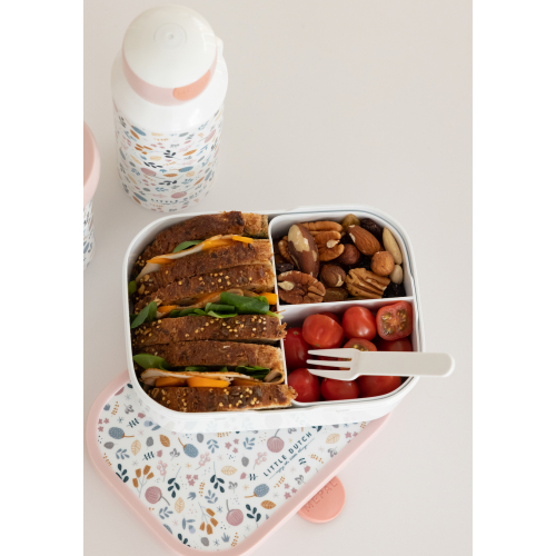 LUNCH SET - Porta merenda e borraccia pop-up FLOWER & BUTTERFLIES