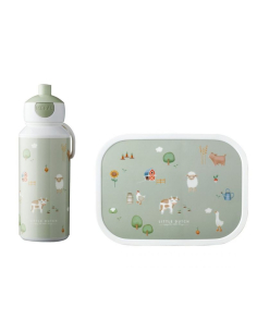LUNCH SET - Porta merenda e borraccia pop-up LITTLE FARM