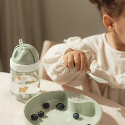 Prima borraccia con cannuccia 300 ml Little Farm