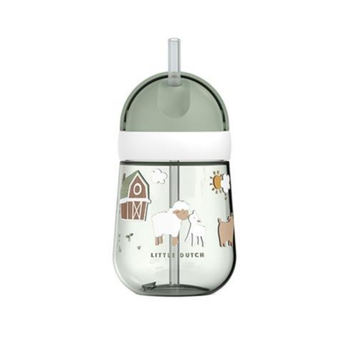 Prima borraccia con cannuccia 300 ml Little Farm