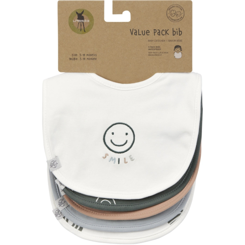 Set di bavaglini in spugna (5 pezzi) Tiny Smile Set di bavaglini in spugna (5 pezzi) Tiny Smile