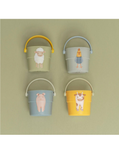 Secchielli da bagno impilabili Little Farm