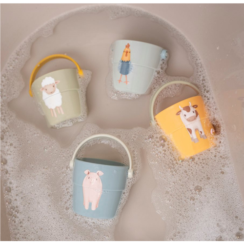 Secchielli da bagno impilabili Little Farm