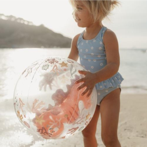 Pallone da spiaggia trasprante con figura 3D Seahorse 35 cm