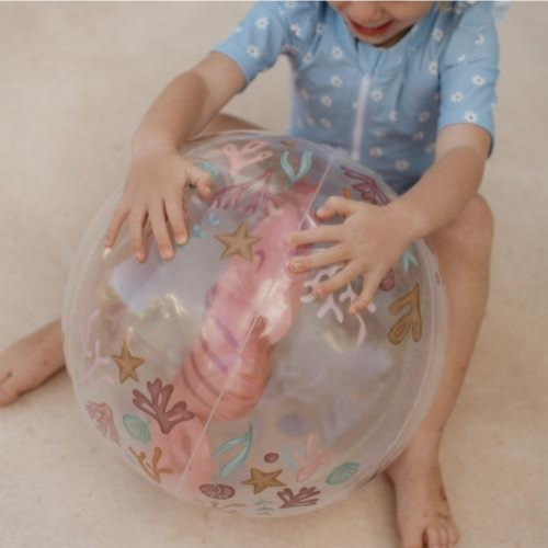Pallone da spiaggia trasprante con figura 3D Seahorse 35 cm