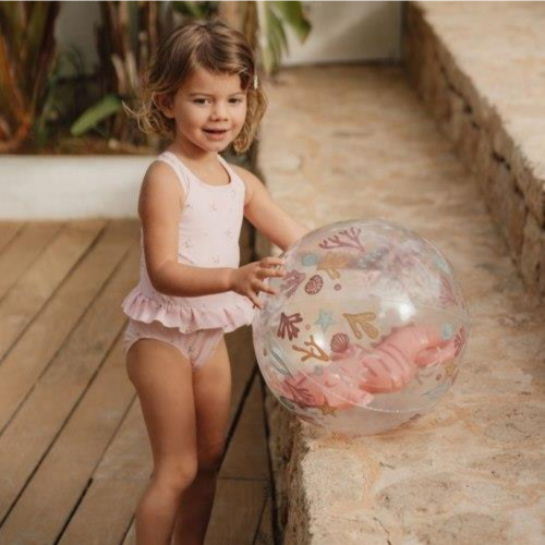 Pallone da spiaggia trasprante con figura 3D Seahorse 35 cm