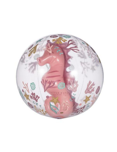 Pallone da spiaggia trasprante con figura 3D Seahorse 35 cm