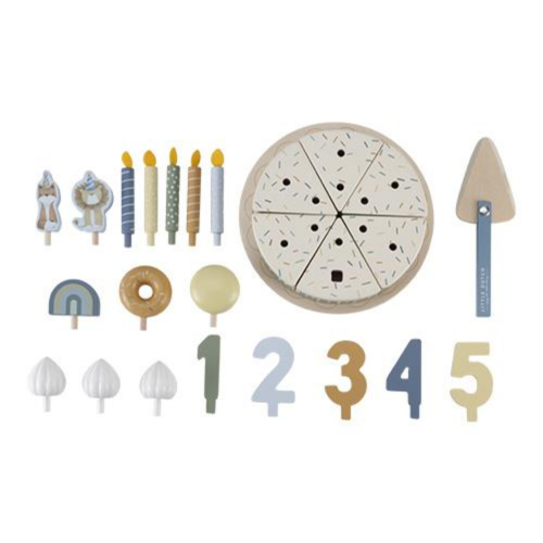 Birthday cake Blue - con 26 pezzi