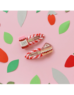 Clip per capelli a fiocco - Jam and Cake Gingham 2