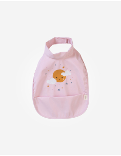 Bavaglio con tasca Impermeabile stelline Rosa