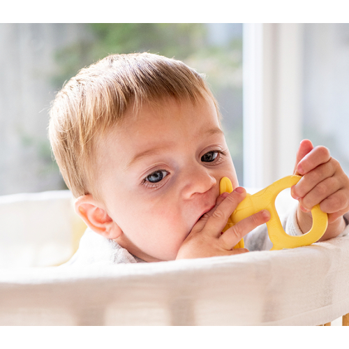 Massaggiagengive in silicone giraffa - Giallo