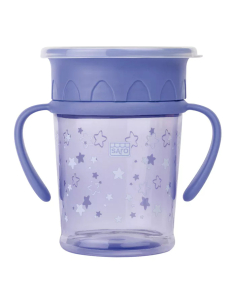 Bicchiere antigoccia con manici 225 ml - Blue