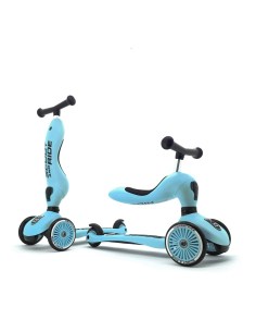 Monopattino e Triciclo cavalcabile 2in1 Highwaykick 1 - Azzurro Blueberry - Da 1 a 5 anni