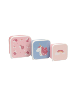 Set di 3 Scatoline Snack Magical Unicorn