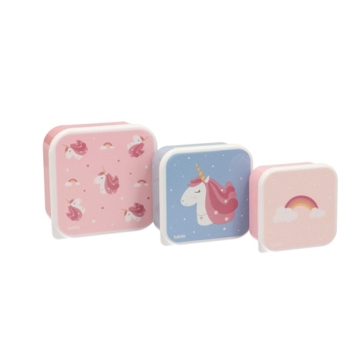 Set di 3 Scatoline Snack Magical Unicorn