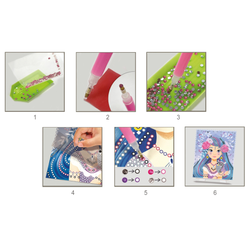 Carte creative con applicazioni diamantini - Damigelle