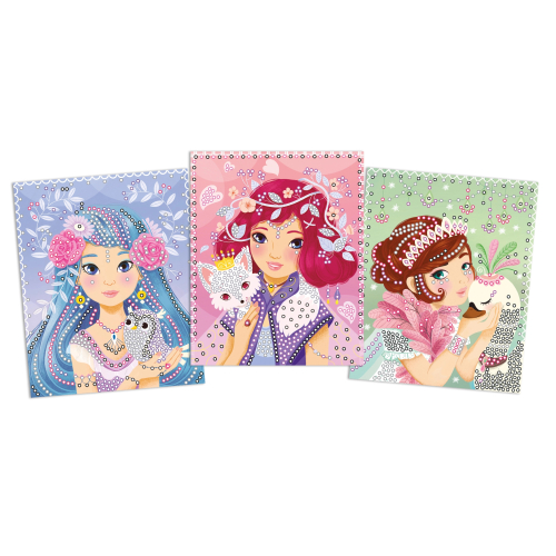 Carte creative con applicazioni diamantini - Damigelle