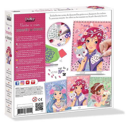 Carte creative con applicazioni diamantini - Damigelle