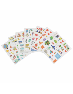 Libro da colorare con 160 adesivi - La grande famiglia 2