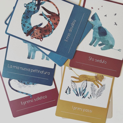 Carte Contamesi - I miei primi 12 mesi - in Italiano - Sous mon Baobab