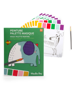 Pittura tavolozza magica con pennello - Les Toupitis