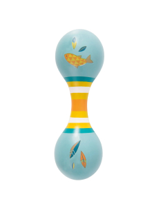 Doppia maracas in legno Aqua