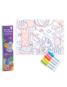 Tovaglietta in silicone da colorare con pennarelli - Les Toupitis