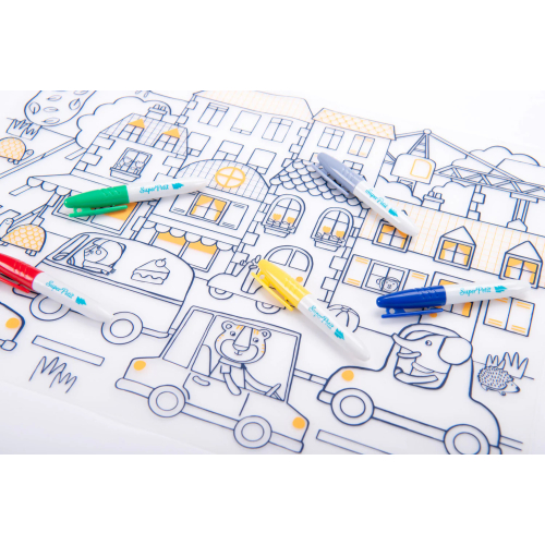 Tovaglietta in silicone da colorare con pennarelli - Les Popipop