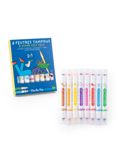 8 Pennarelli timbro 2 in 1