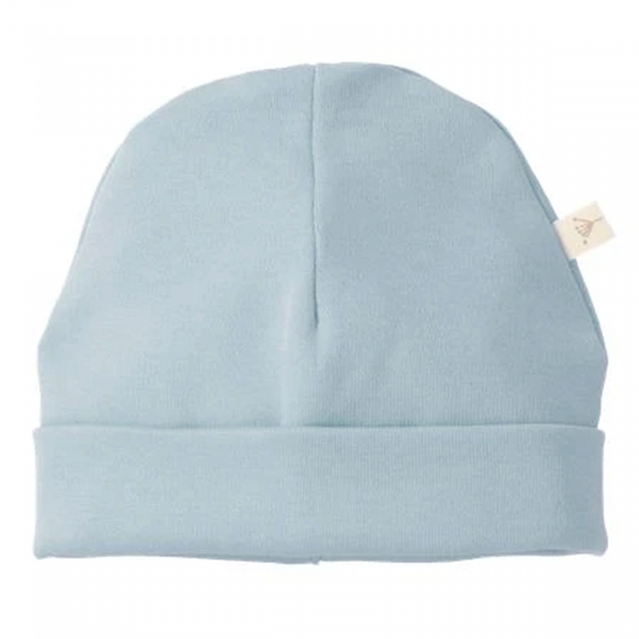 Cuffietta in cotone biologico per neonati - Azzurro