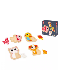 4 Puzzles Evolutivi - Animali Domestici