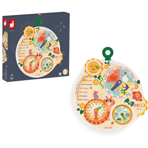 Calendario di legno - Ruota del Tempo in italiano