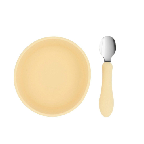 Ciotola Ventosa e Cucchiaio Acciaio - Sun