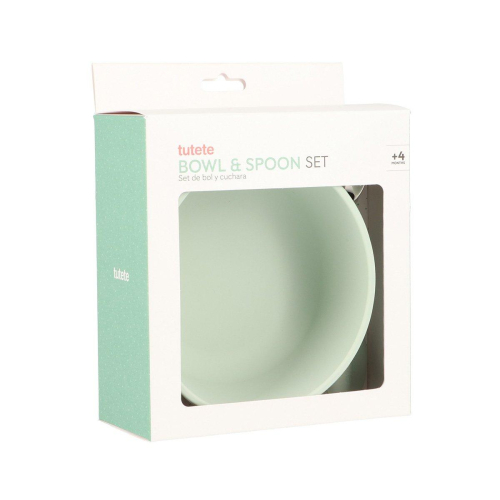 Ciotola Ventosa e Cucchiaio Acciaio - Sage