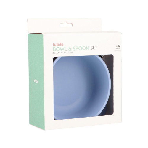Ciotola Ventosa e Cucchiaio Acciaio - Ocean Blue