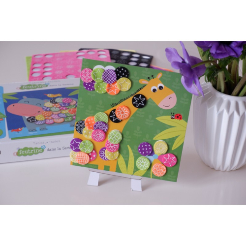 Quadro facile in feltro - La savana