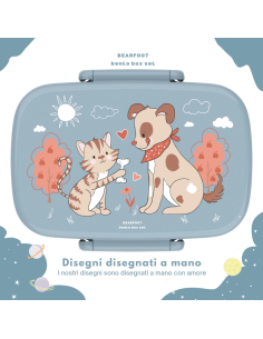 Portapranzo con scomparti per bambini - leggero e a tenuta stagna - Cane e gatto 2