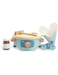 Set per Crepes in Legno - verde - Legno di Faggio Certificato FSC