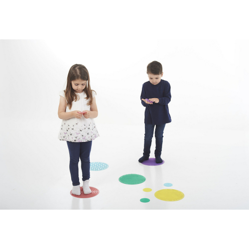 Set 10 Cerchi Sensoriali - Silicone - Differenti Superfici Tattili