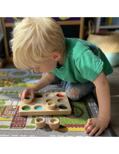 Set Gioco Sensoriale e di Abbinamento - Touch & Match Board - 12 Pedine 2