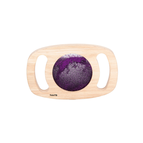 Gioco Sensoriale in Legno - con Pannello Glitterato - Viola